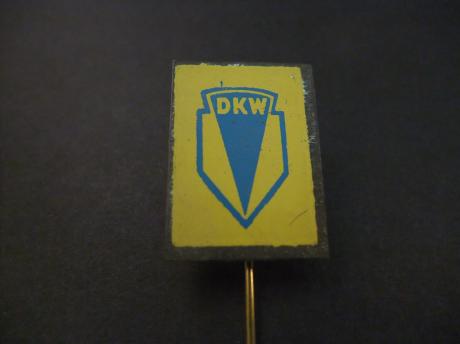 DKW, Duits auto, motor- en bromfietsmerk, blauw-geel logo